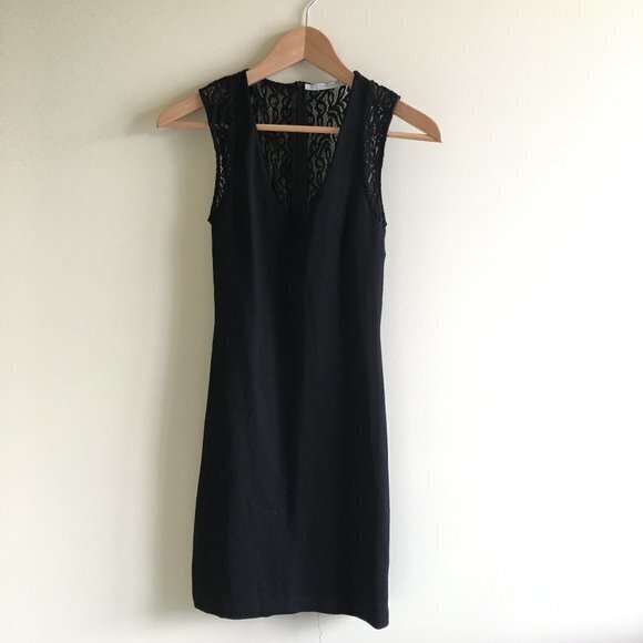 ZARA trafaluc Black Lace V Neck Mini Dress Size‎ S - Picture 1 of 8